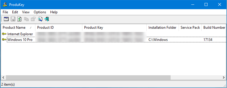 saber la clave de windows 10 con produkey