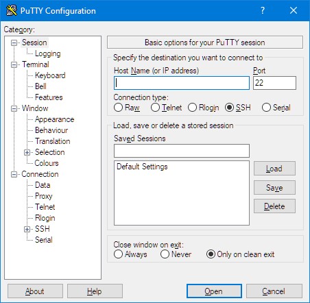 PuTTY: Cliente telnet y SSH