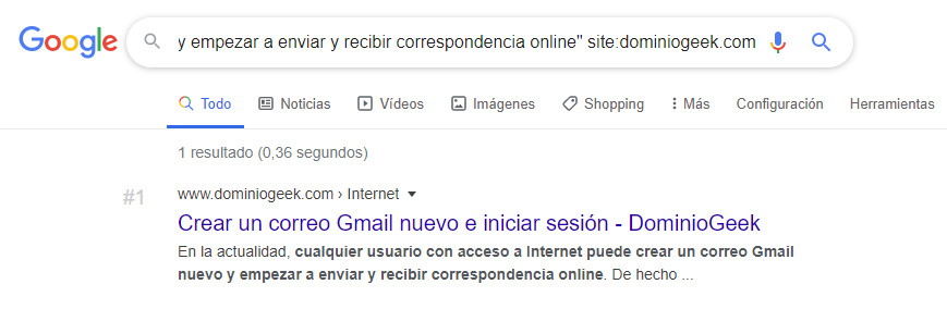 Chequear el contenido duplicado de un sitio web con la búsqueda avanzada de Google