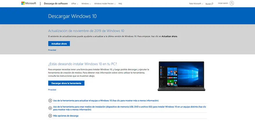 Descargar Windows 10
